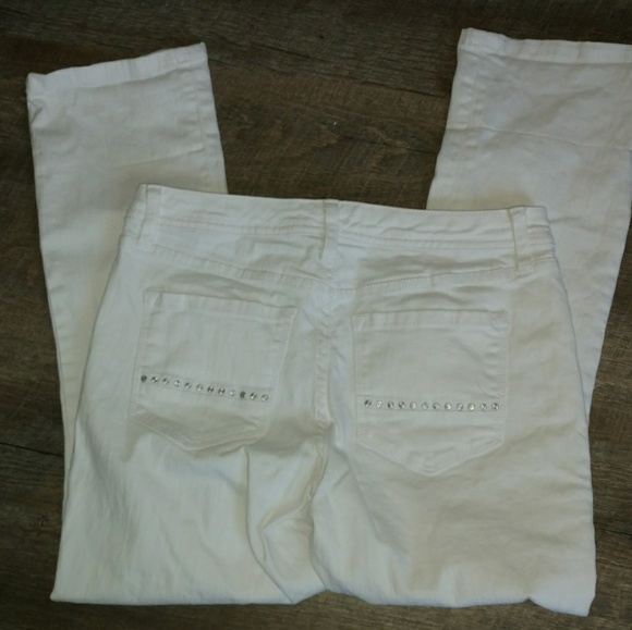 Nine West white convertible Capri jeans - Picture 2 of 4